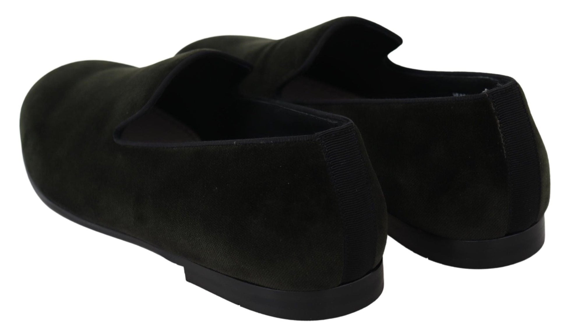 Dolce & Gabbana Elegant Green Velvet Loafers - Sandy Store ByNet