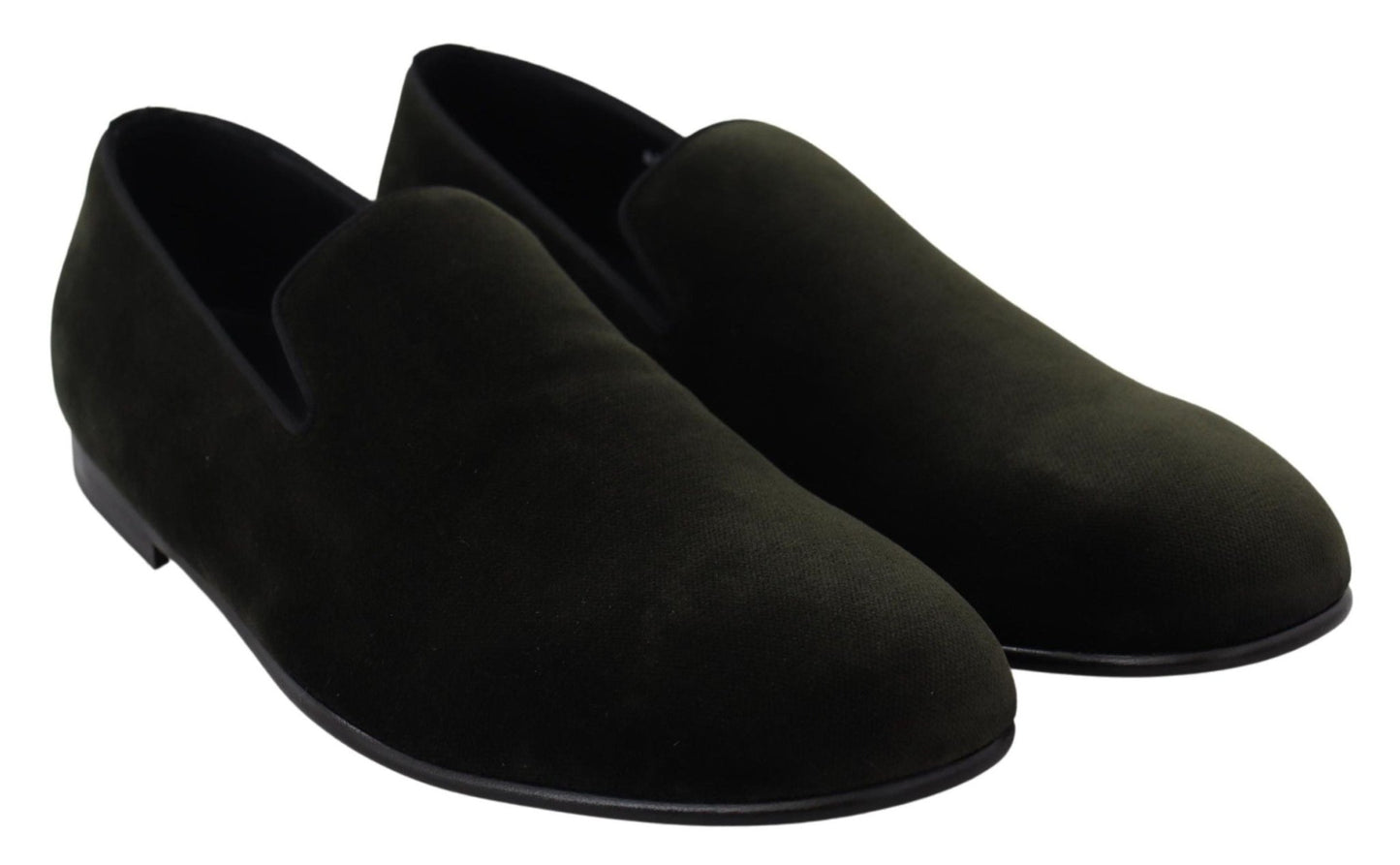 Dolce & Gabbana Elegant Green Velvet Loafers - Sandy Store ByNet
