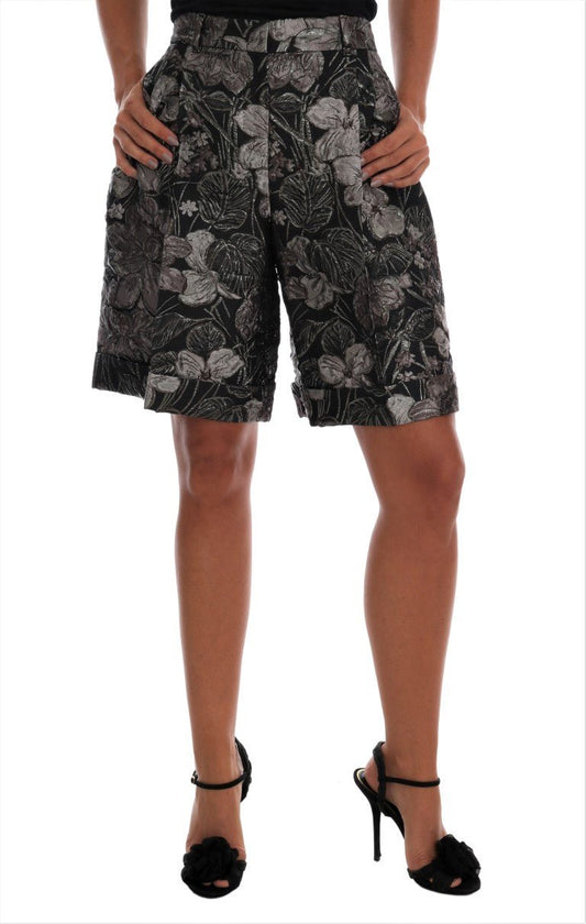 Dolce & Gabbana Elegant High - Waist Brocade Shorts - Sandy Store ByNet