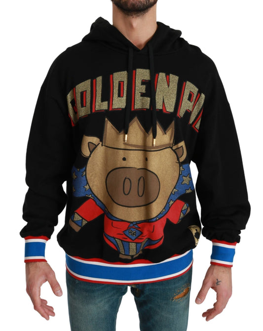 Dolce & Gabbana Elegant Hooded Pullover With Regal Motif - Sandy Store ByNet