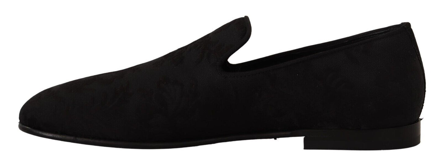Dolce & Gabbana Elegant Jacquard Slide On Loafers Flats - Sandy Store ByNet