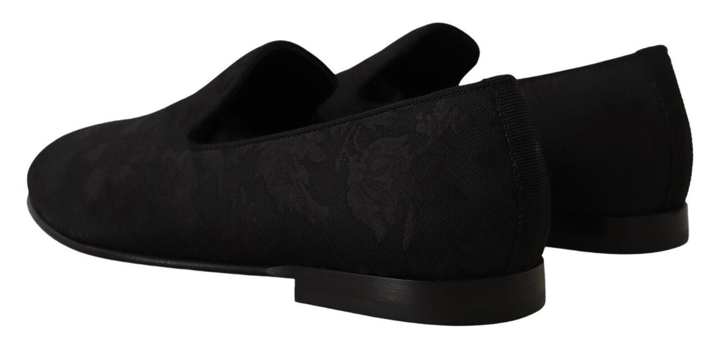 Dolce & Gabbana Elegant Jacquard Slide On Loafers Flats - Sandy Store ByNet