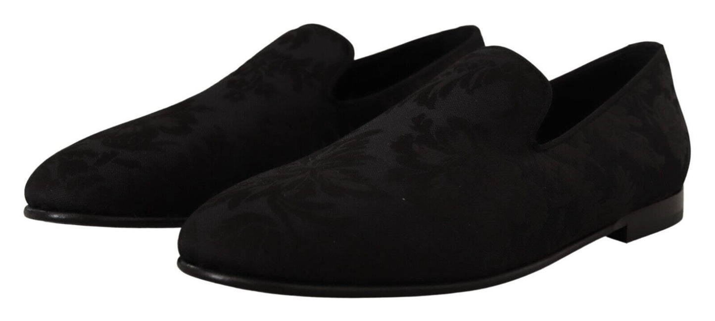 Dolce & Gabbana Elegant Jacquard Slide On Loafers Flats - Sandy Store ByNet