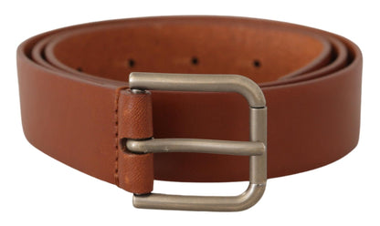 Dolce & Gabbana Elegant Leather Belt with Metal Buckle - Sandy Store ByNet