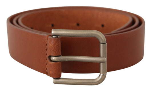 Dolce & Gabbana Elegant Leather Belt with Metal Buckle - Sandy Store ByNet
