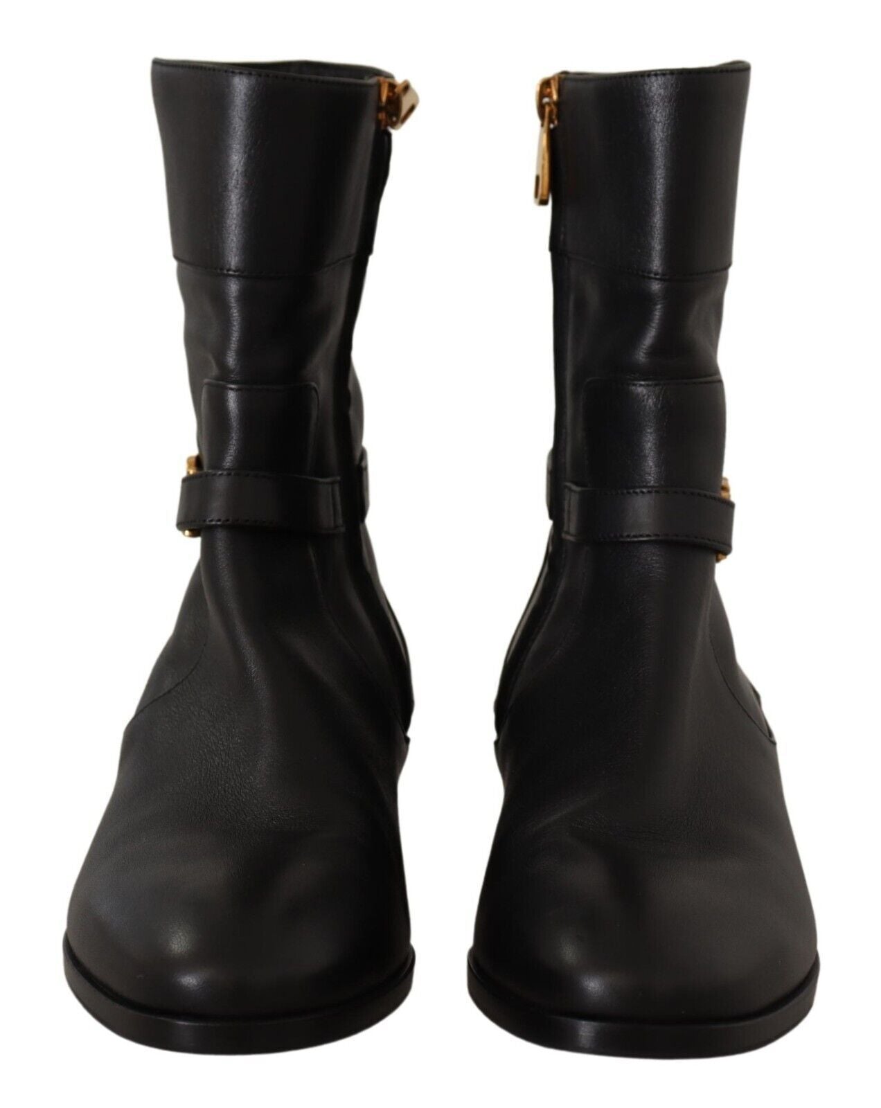 Dolce & Gabbana Elegant Leather Biker Boots - Sandy Store ByNet