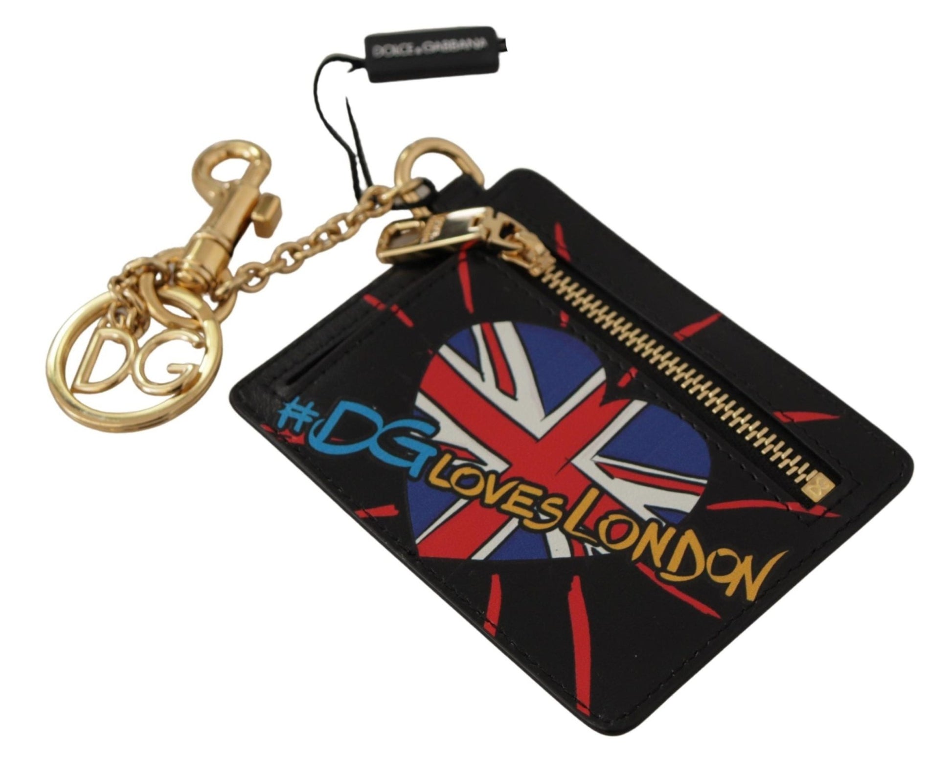 Dolce & Gabbana Elegant Leather Coin Wallet With Keyring - Sandy Store ByNet