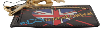 Dolce & Gabbana Elegant Leather Coin Wallet With Keyring - Sandy Store ByNet