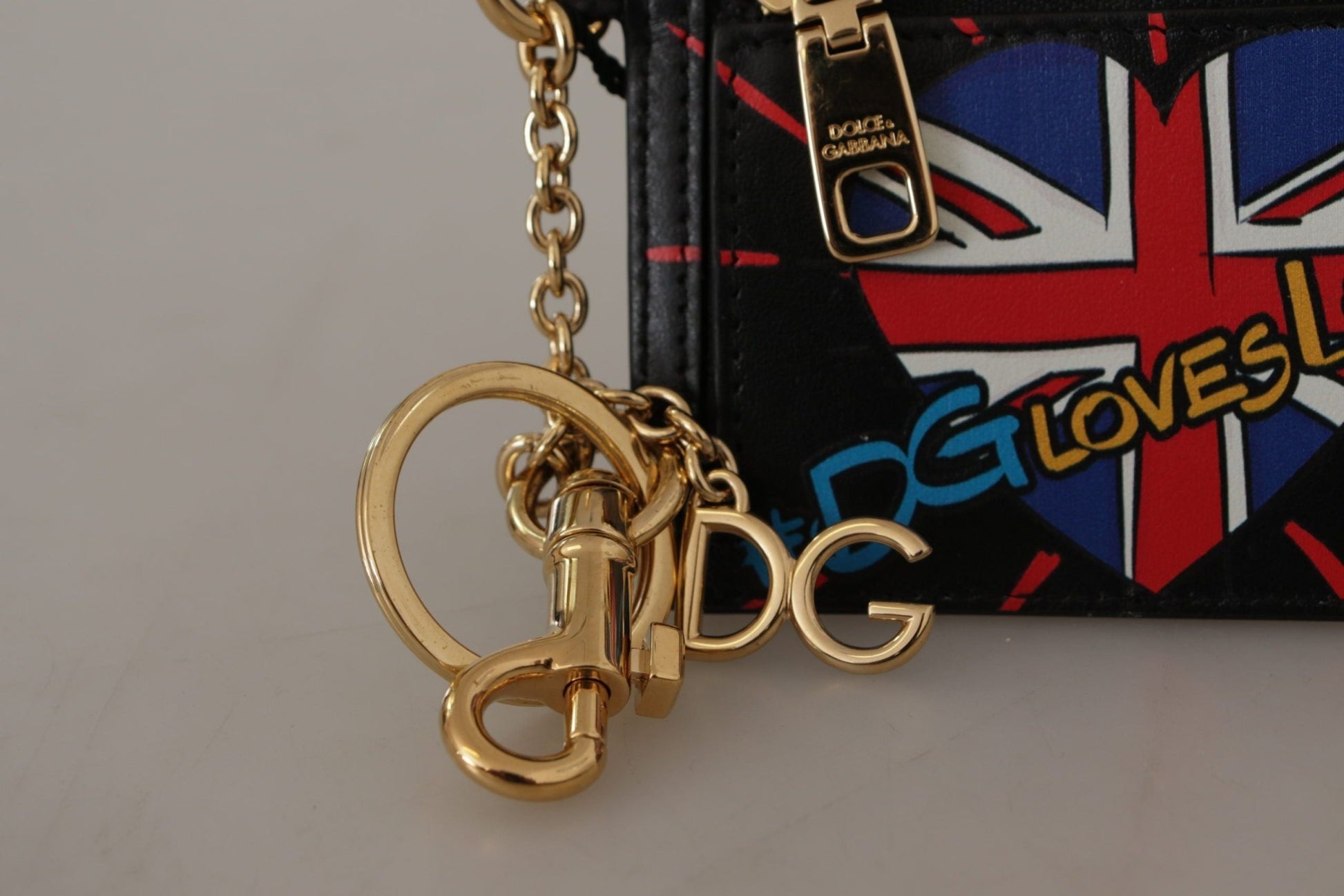 Dolce & Gabbana Elegant Leather Coin Wallet With Keyring - Sandy Store ByNet
