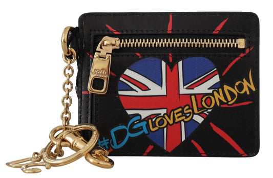 Dolce & Gabbana Elegant Leather Coin Wallet With Keyring - Sandy Store ByNet