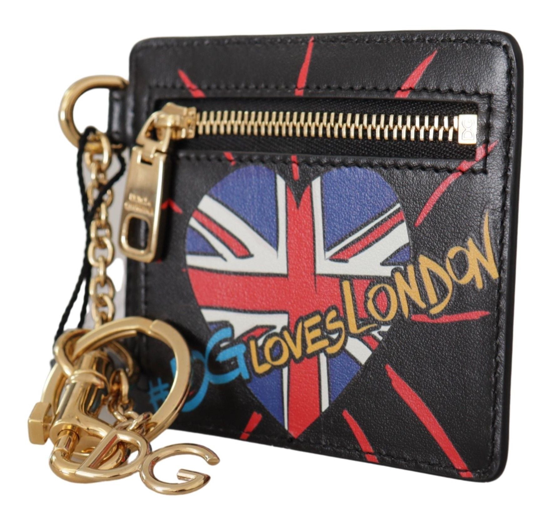 Dolce & Gabbana Elegant Leather Coin Wallet With Keyring - Sandy Store ByNet