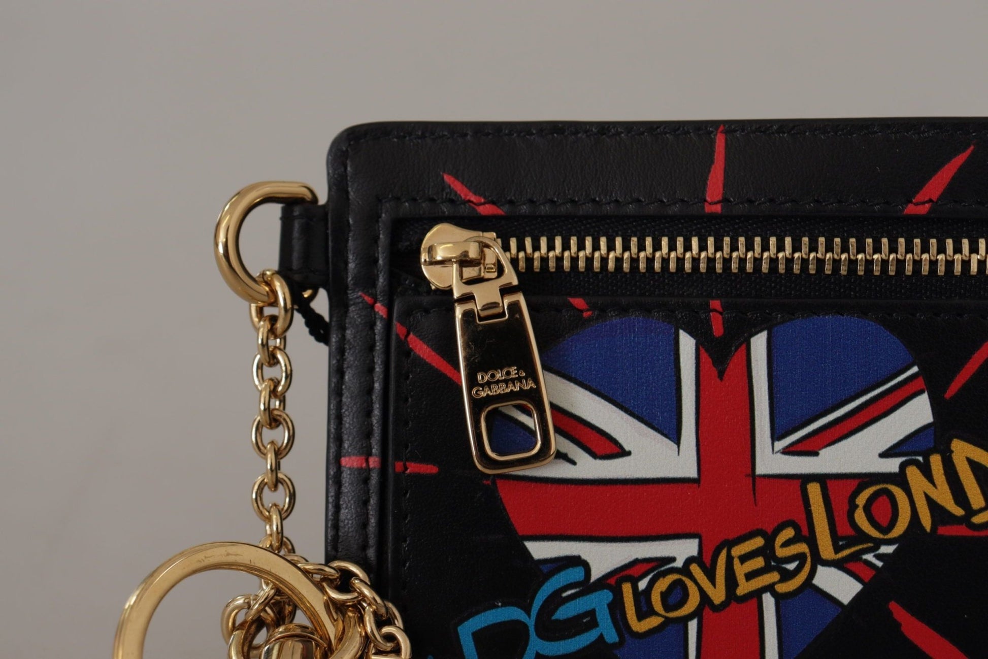 Dolce & Gabbana Elegant Leather Coin Wallet With Keyring - Sandy Store ByNet