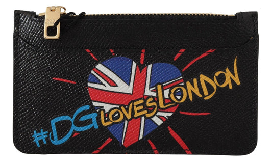 Dolce & Gabbana Elegant Leather Coin Wallet with Zip Closure - Sandy Store ByNet