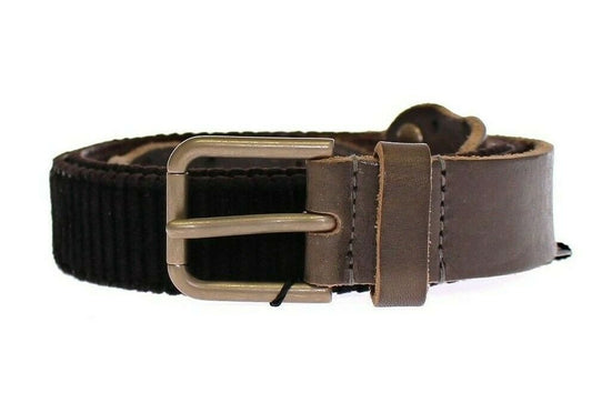 Dolce & Gabbana Elegant Leather - Cotton Fusion Men's Belt - Sandy Store ByNet