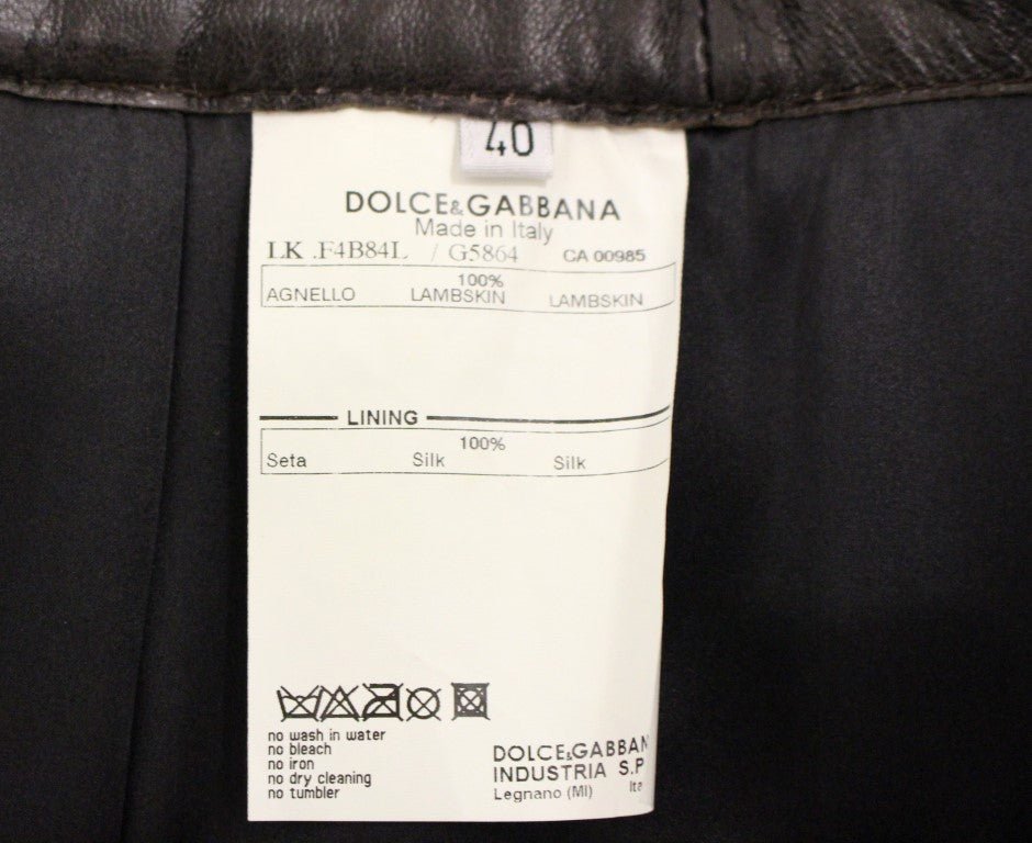 Dolce & Gabbana Elegant Leather Patchwork Skirt - Sandy Store ByNet
