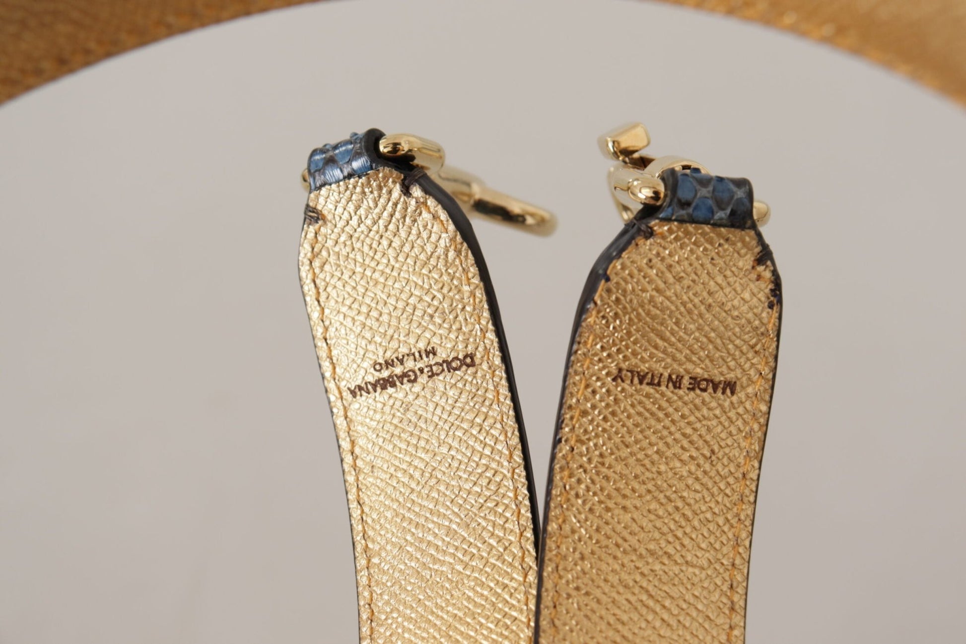 Dolce & Gabbana Elegant Leather Shoulder Bag Strap in Blue - Sandy Store ByNet