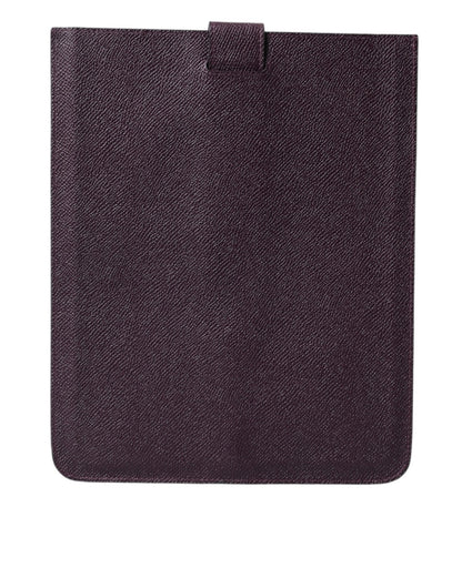 Dolce & Gabbana Elegant Leather Tablet Pouch in Rich Brown - Sandy Store ByNet