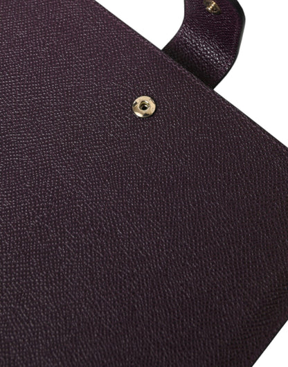 Dolce & Gabbana Elegant Leather Tablet Pouch in Rich Brown - Sandy Store ByNet