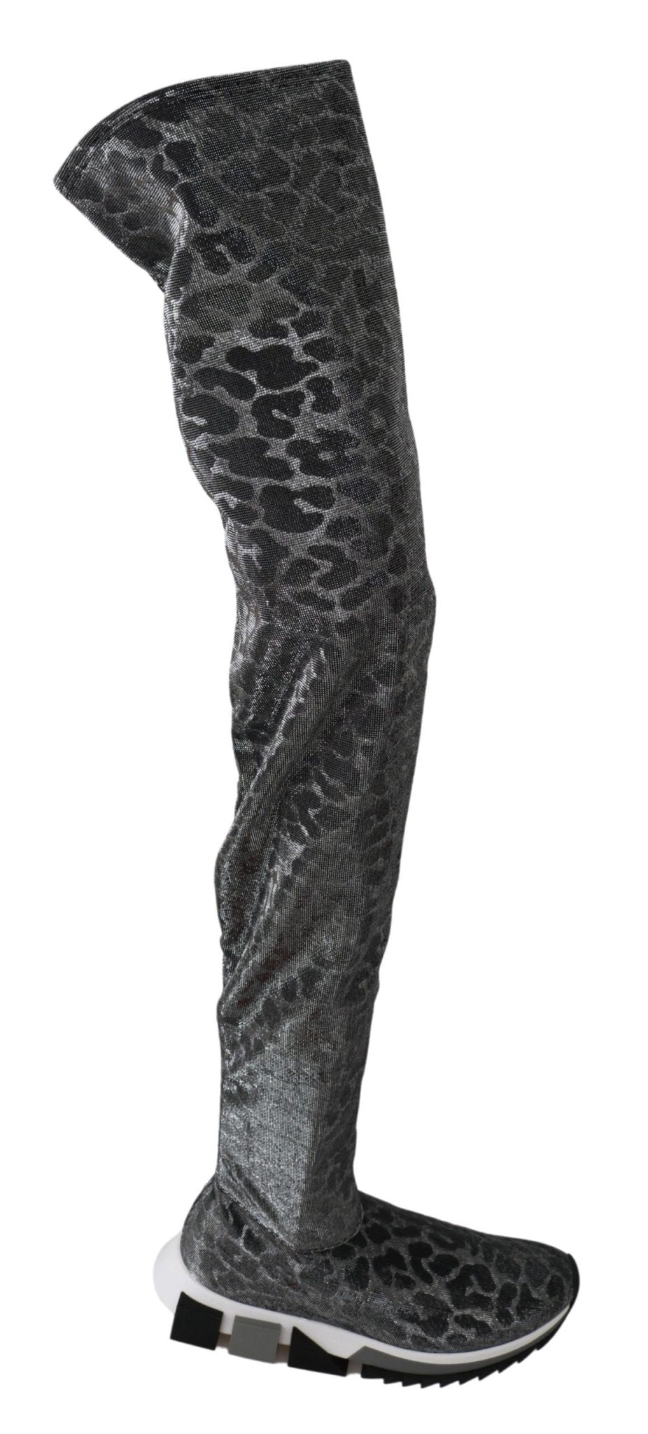 Dolce & Gabbana Elegant Leopard Booties Above Knee Shoes - Sandy Store ByNet