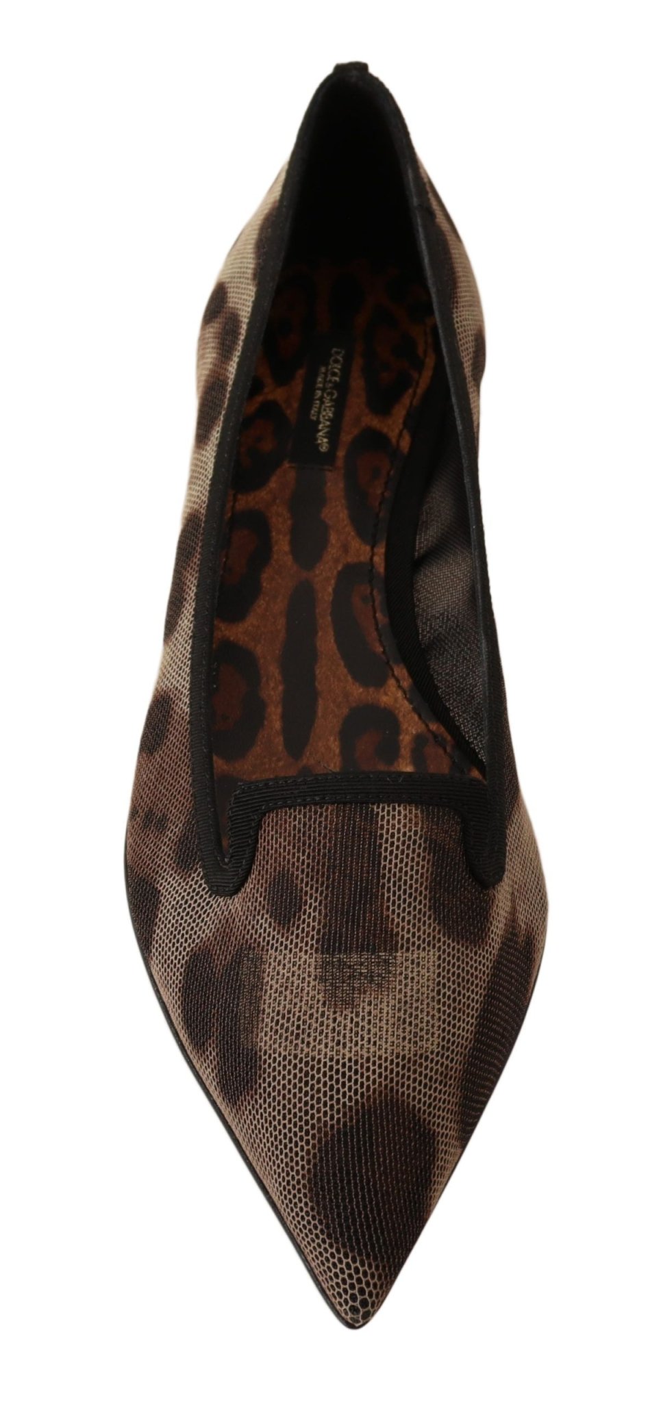 Dolce & Gabbana Elegant Leopard Print Flat Loafers - Sandy Store ByNet