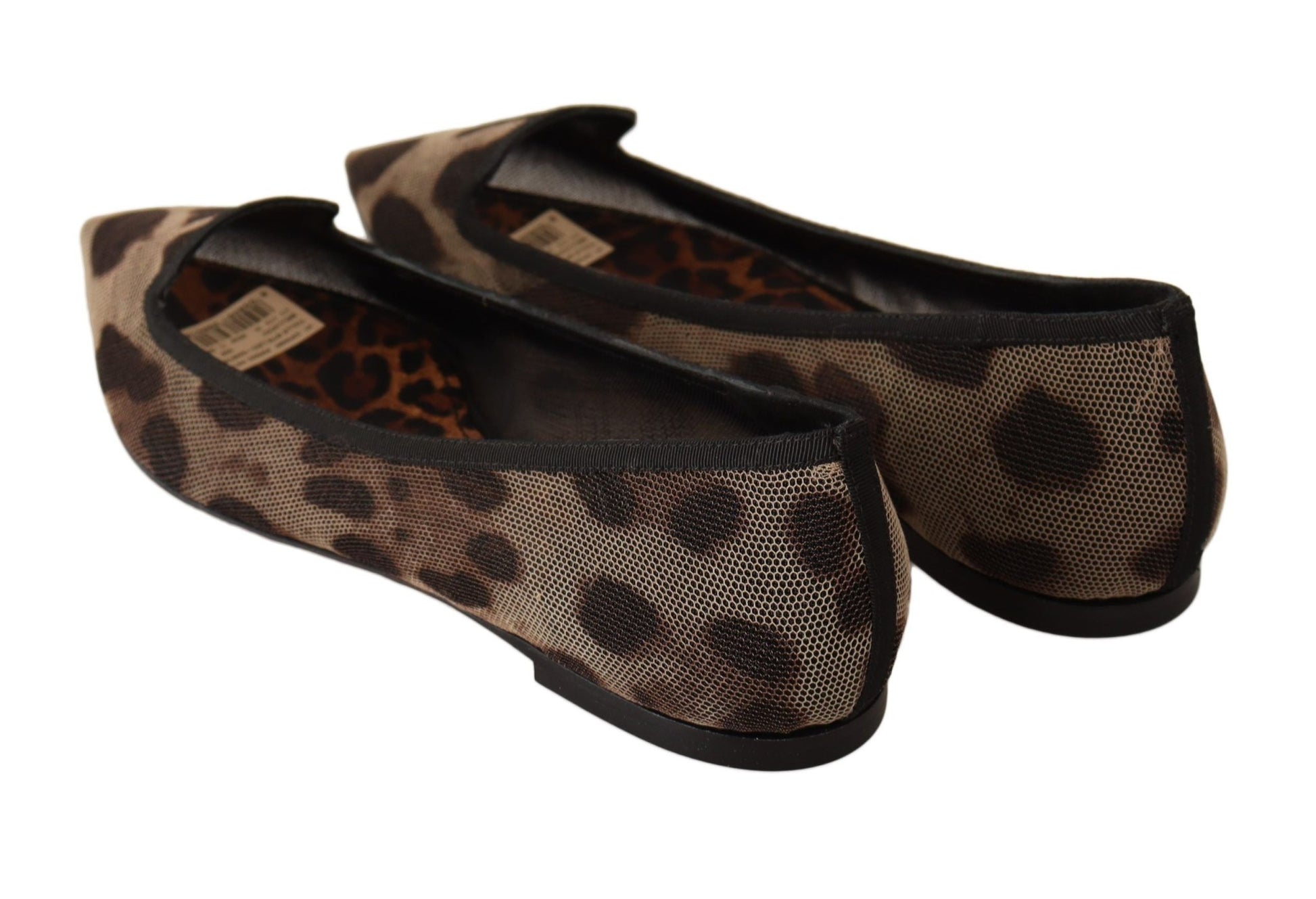 Dolce & Gabbana Elegant Leopard Print Flat Loafers - Sandy Store ByNet