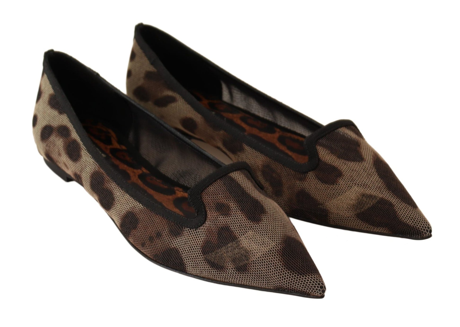 Dolce & Gabbana Elegant Leopard Print Flat Loafers - Sandy Store ByNet