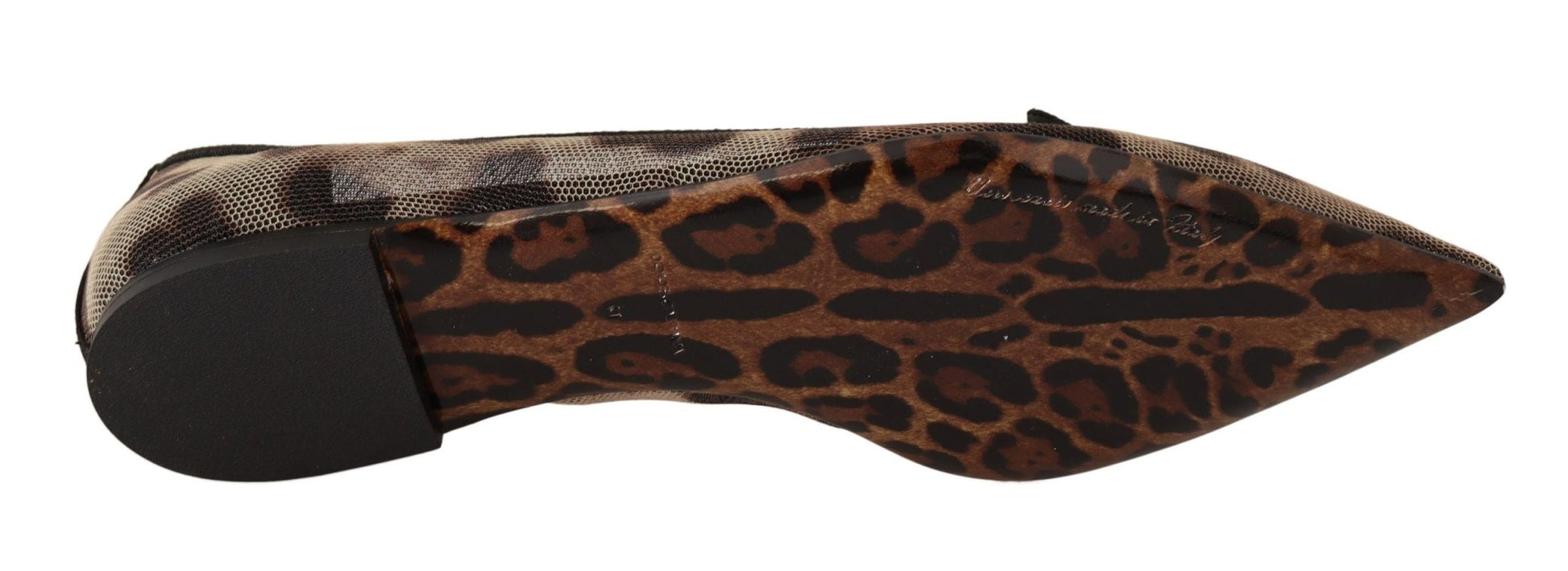 Dolce & Gabbana Elegant Leopard Print Flat Loafers - Sandy Store ByNet