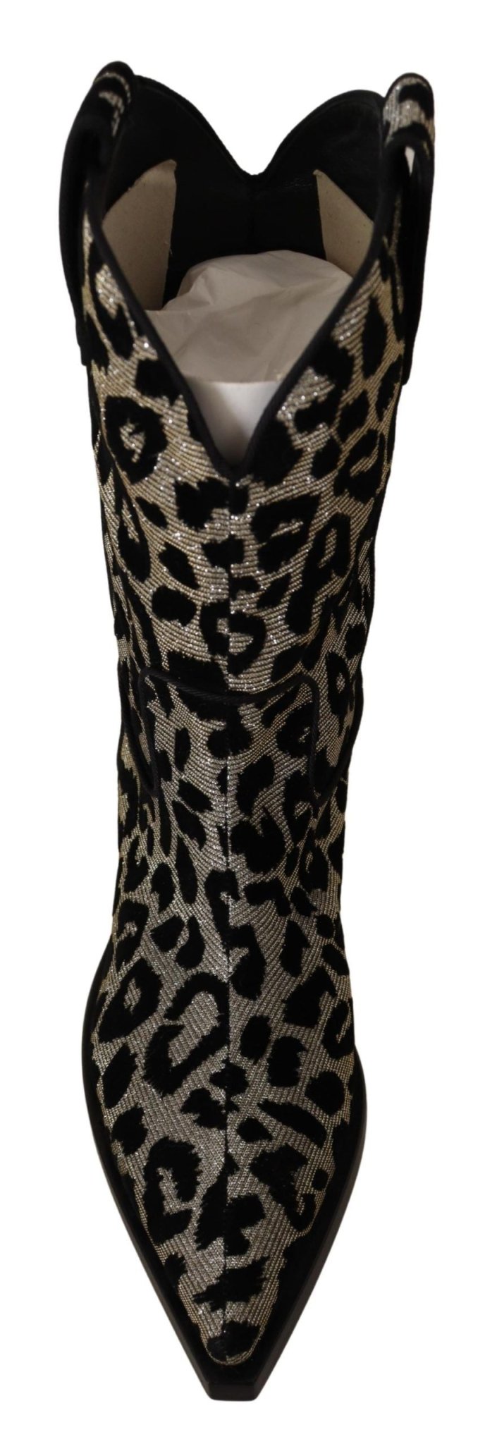 Dolce & Gabbana Elegant Leopard Print Mid Calf Boots - Sandy Store ByNet
