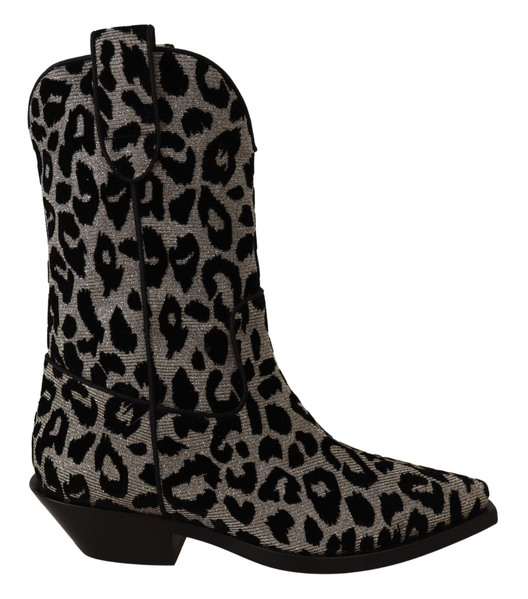 Dolce & Gabbana Elegant Leopard Print Mid Calf Boots - Sandy Store ByNet