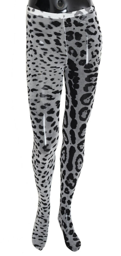 Dolce & Gabbana Elegant Leopard Print Nylon Stockings - Sandy Store ByNet