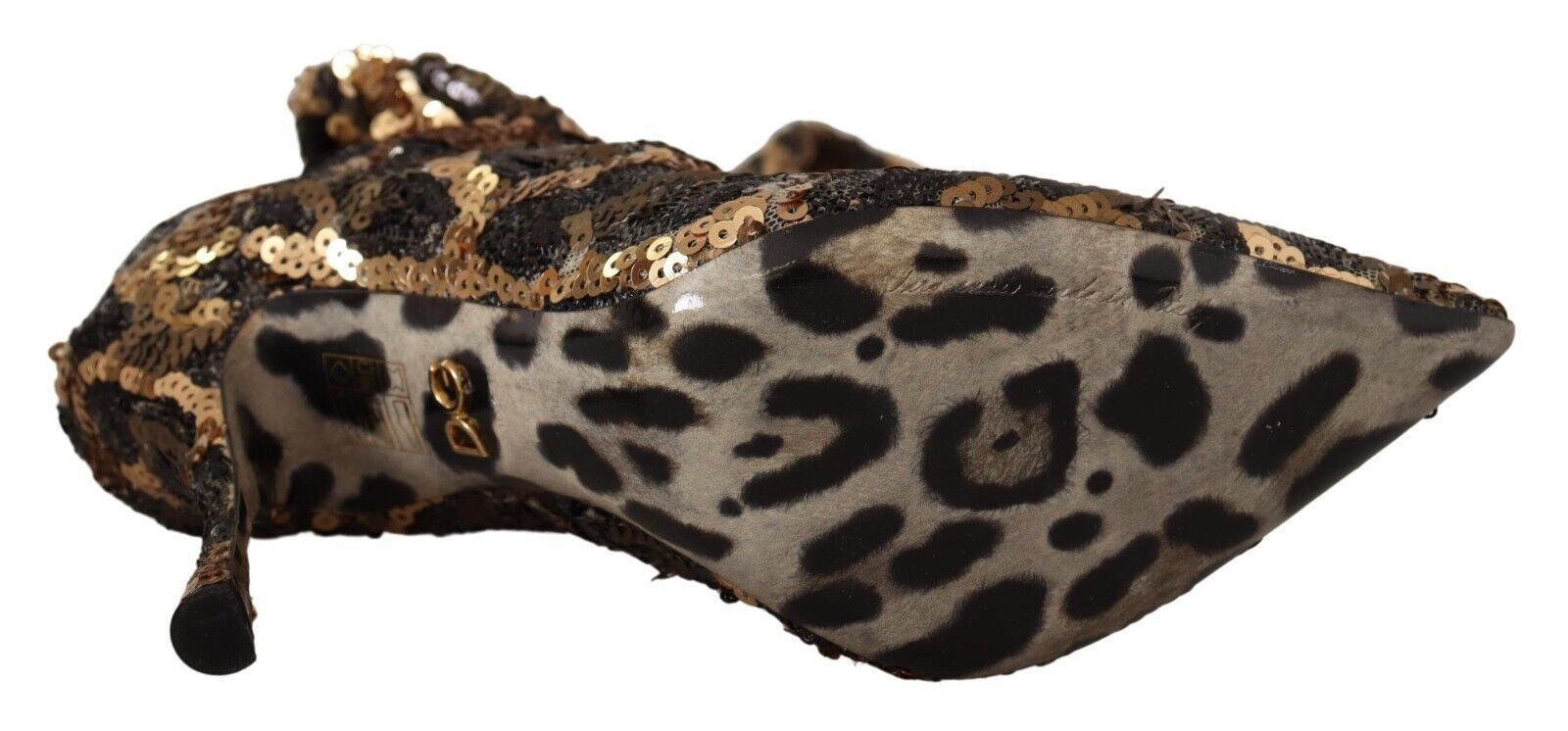 Dolce & Gabbana Elegant Leopard Sequin Knee - High Boots - Sandy Store ByNet