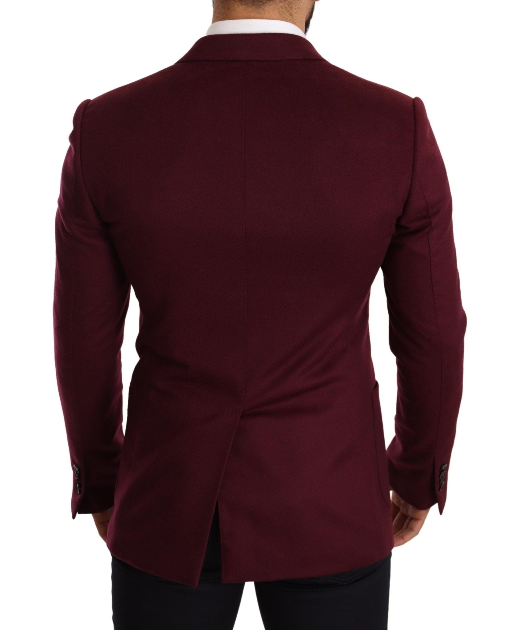 Dolce & Gabbana Elegant Maroon Bordeaux Cashmere Blazer - Sandy Store ByNet