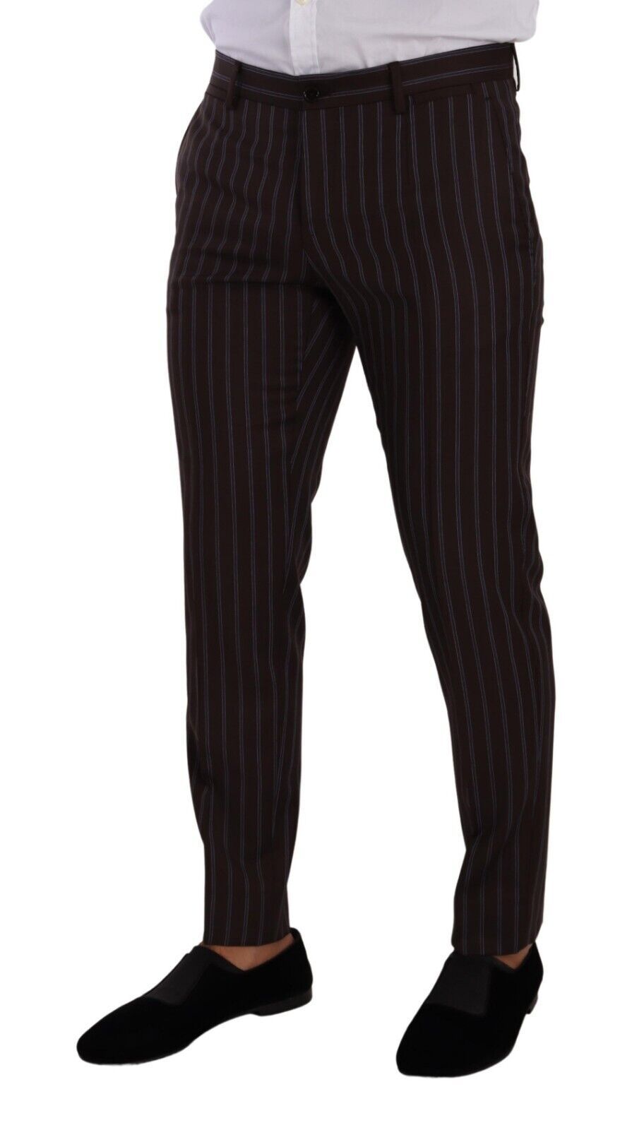 Dolce & Gabbana Elegant Maroon Striped Slim Fit Suit - Sandy Store ByNet