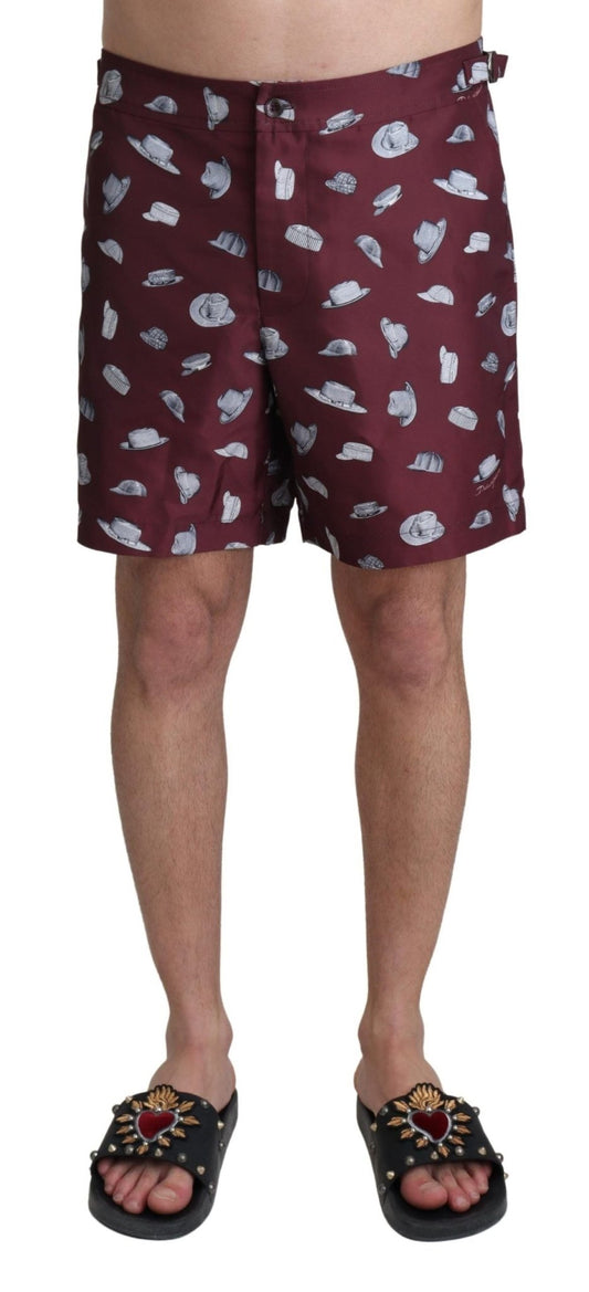 Dolce & Gabbana Elegant Maroon Swim Trunks - Sandy Store ByNet