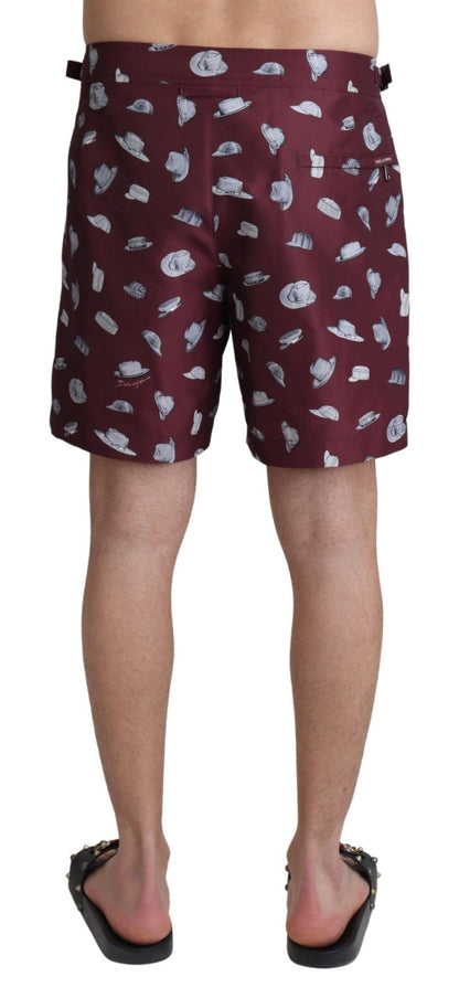 Dolce & Gabbana Elegant Maroon Swim Trunks - Sandy Store ByNet