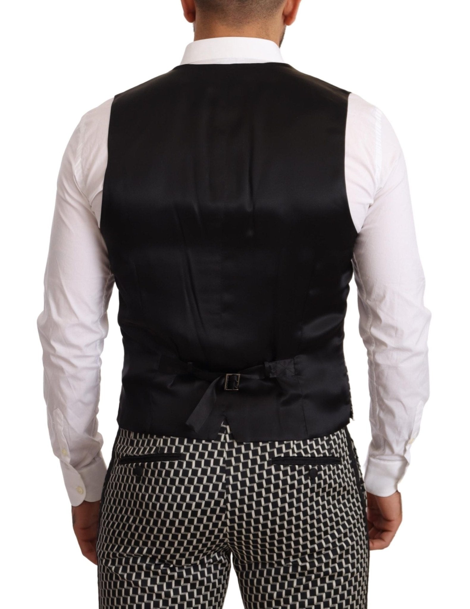 Dolce & Gabbana Elegant Martini Black Check Three - Piece Suit - Sandy Store ByNet