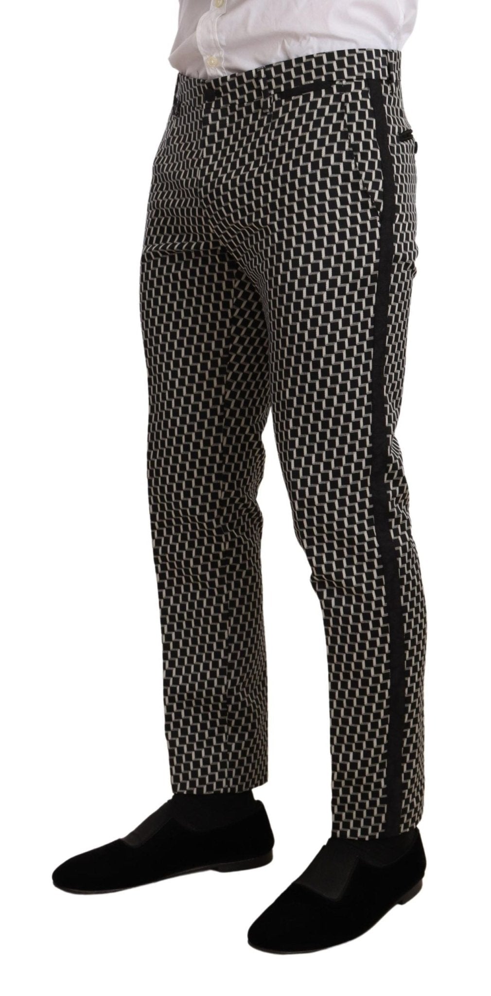 Dolce & Gabbana Elegant Martini Black Check Three - Piece Suit - Sandy Store ByNet