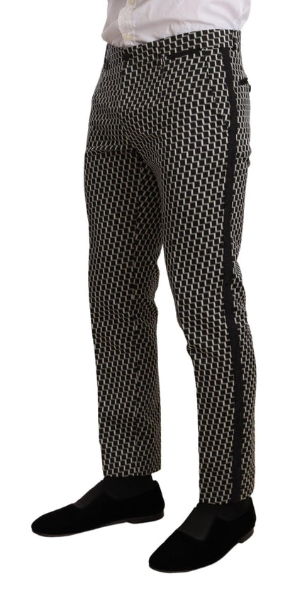 Dolce & Gabbana Elegant Martini Black Check Three - Piece Suit - Sandy Store ByNet