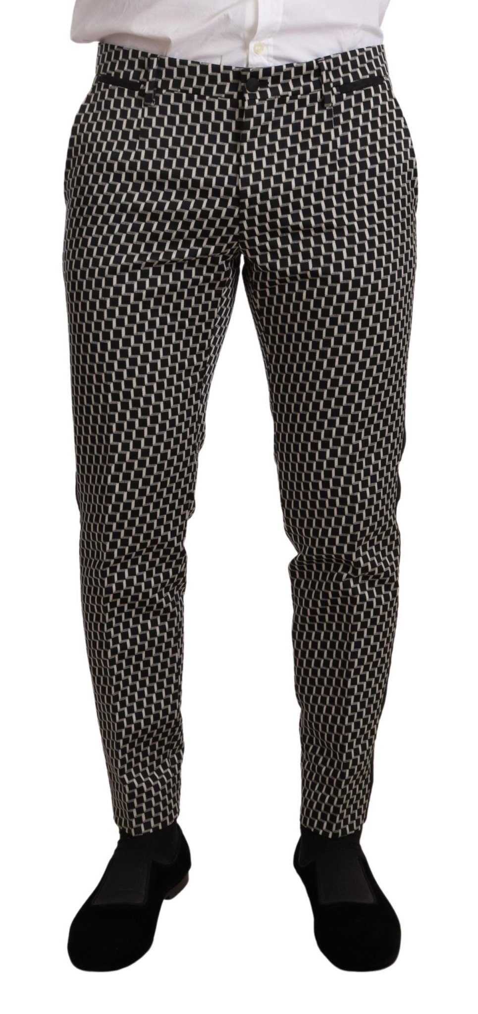 Dolce & Gabbana Elegant Martini Black Check Three - Piece Suit - Sandy Store ByNet