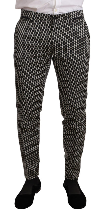Dolce & Gabbana Elegant Martini Black Check Three - Piece Suit - Sandy Store ByNet