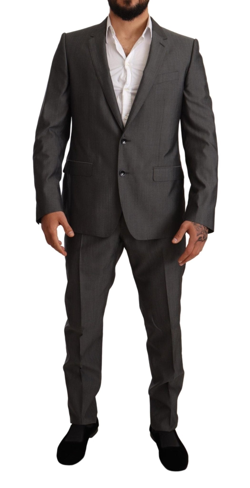 Dolce & Gabbana Elegant Martini Slim - Fit Wool Silk Suit - Sandy Store ByNet