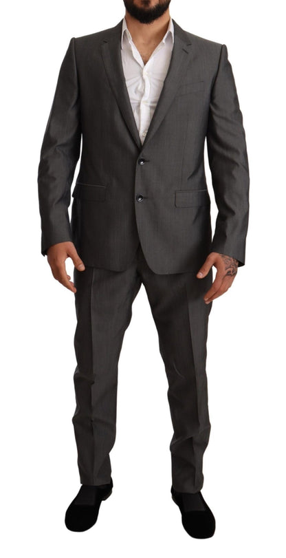 Dolce & Gabbana Elegant Martini Slim - Fit Wool Silk Suit - Sandy Store ByNet