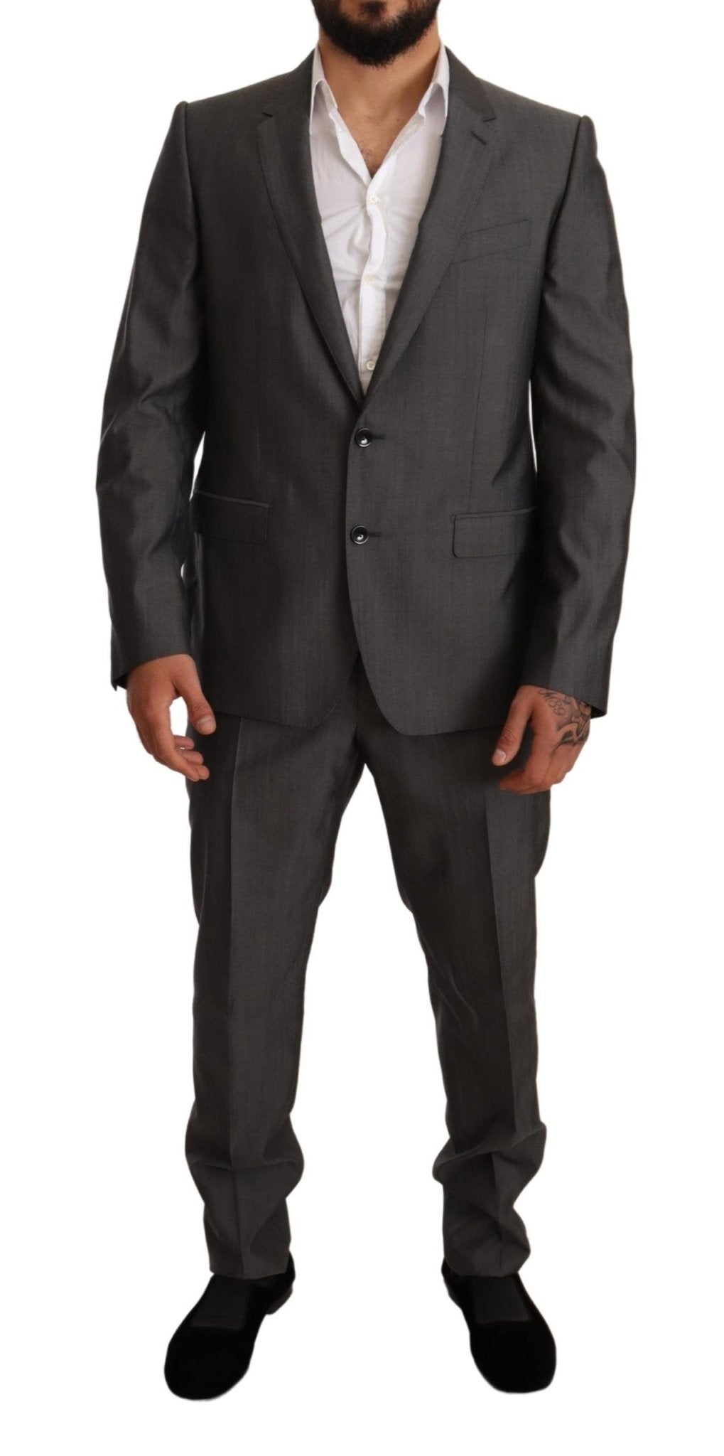 Dolce & Gabbana Elegant Martini Slim - Fit Wool Silk Suit - Sandy Store ByNet