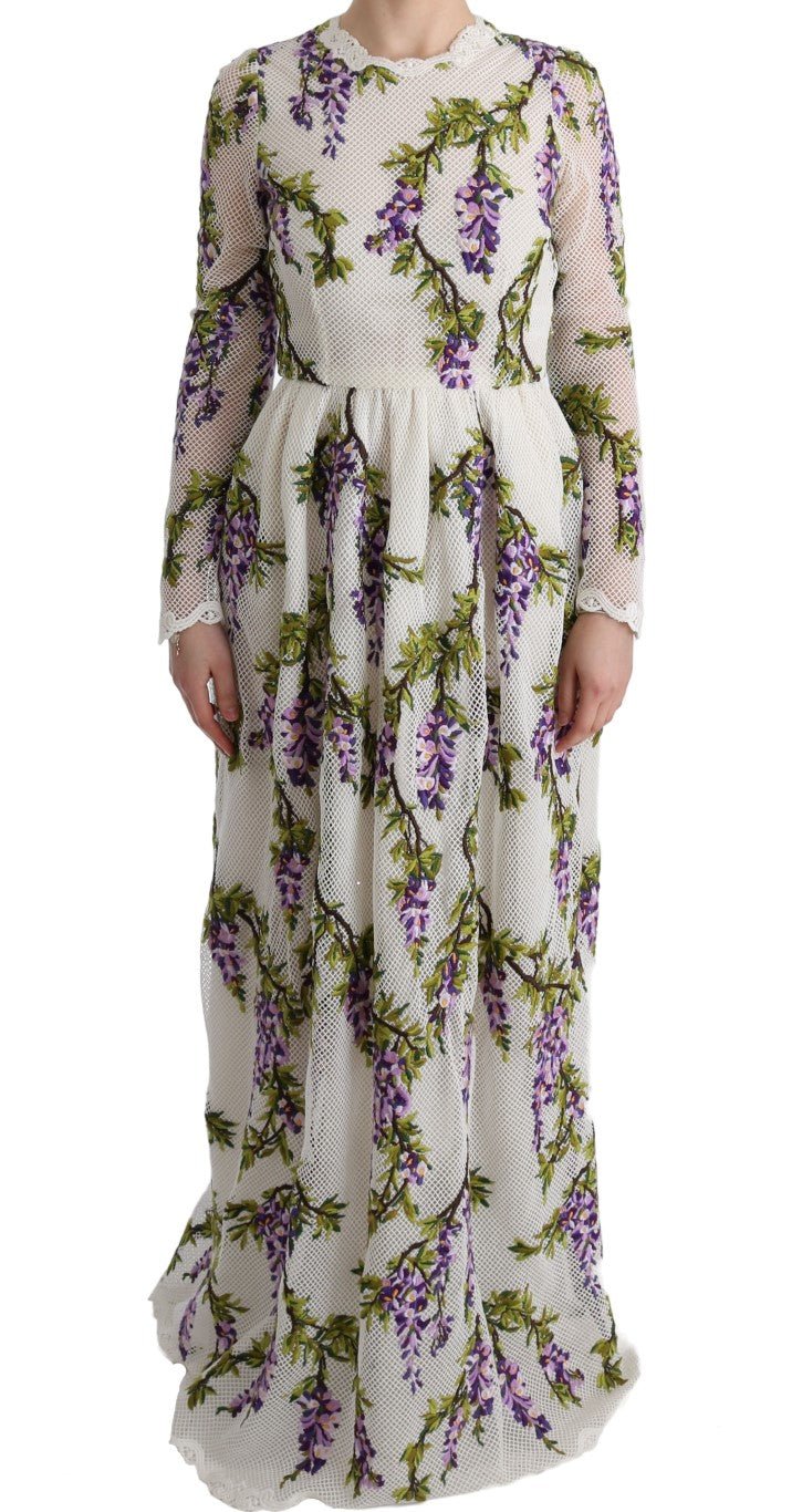 Dolce & Gabbana Elegant Maxi A - line Long Sleeve Dress - Sandy Store ByNet