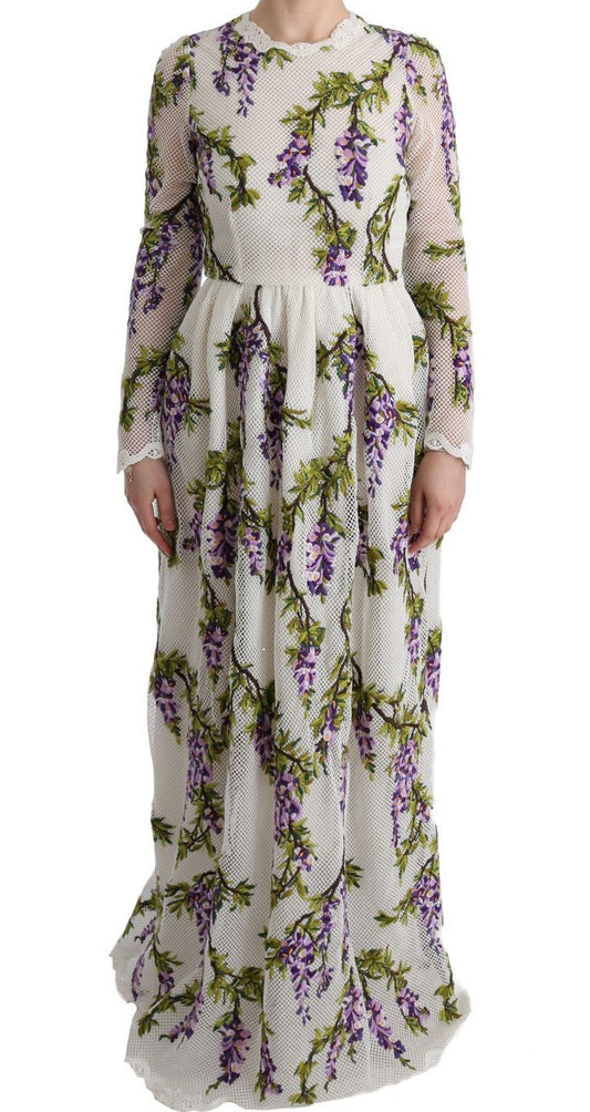 Dolce & Gabbana Elegant Maxi A - line Long Sleeve Dress - Sandy Store ByNet