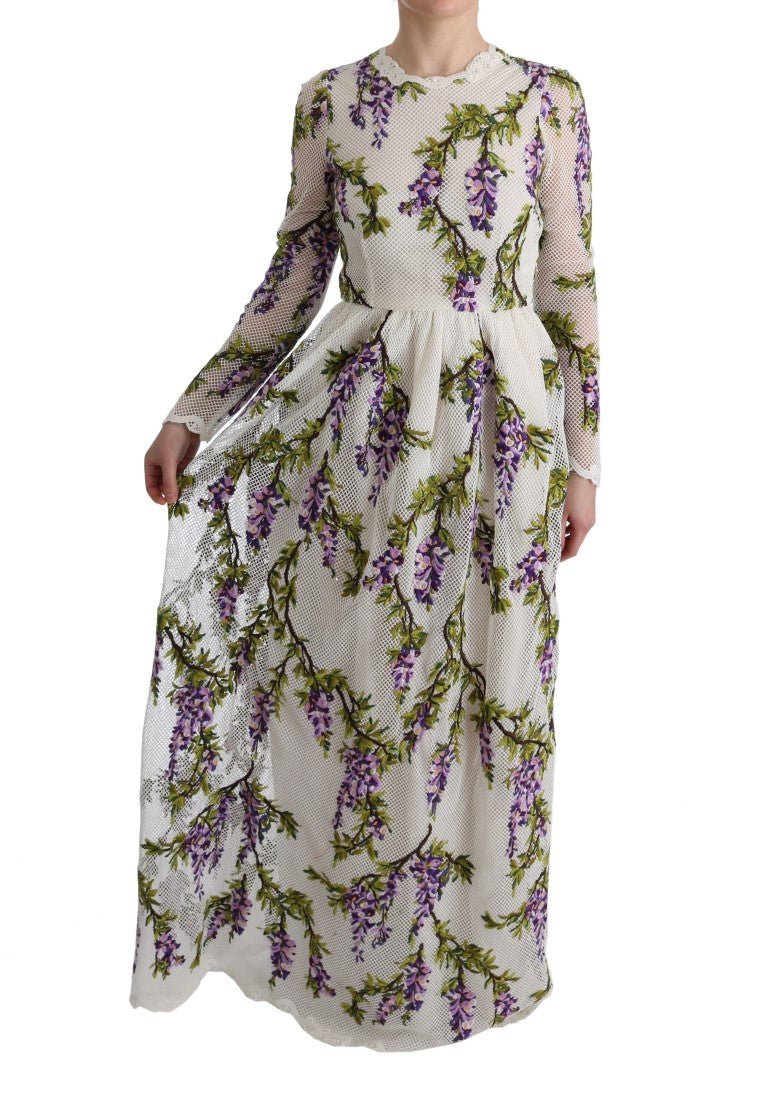 Dolce & Gabbana Elegant Maxi A - line Long Sleeve Dress - Sandy Store ByNet