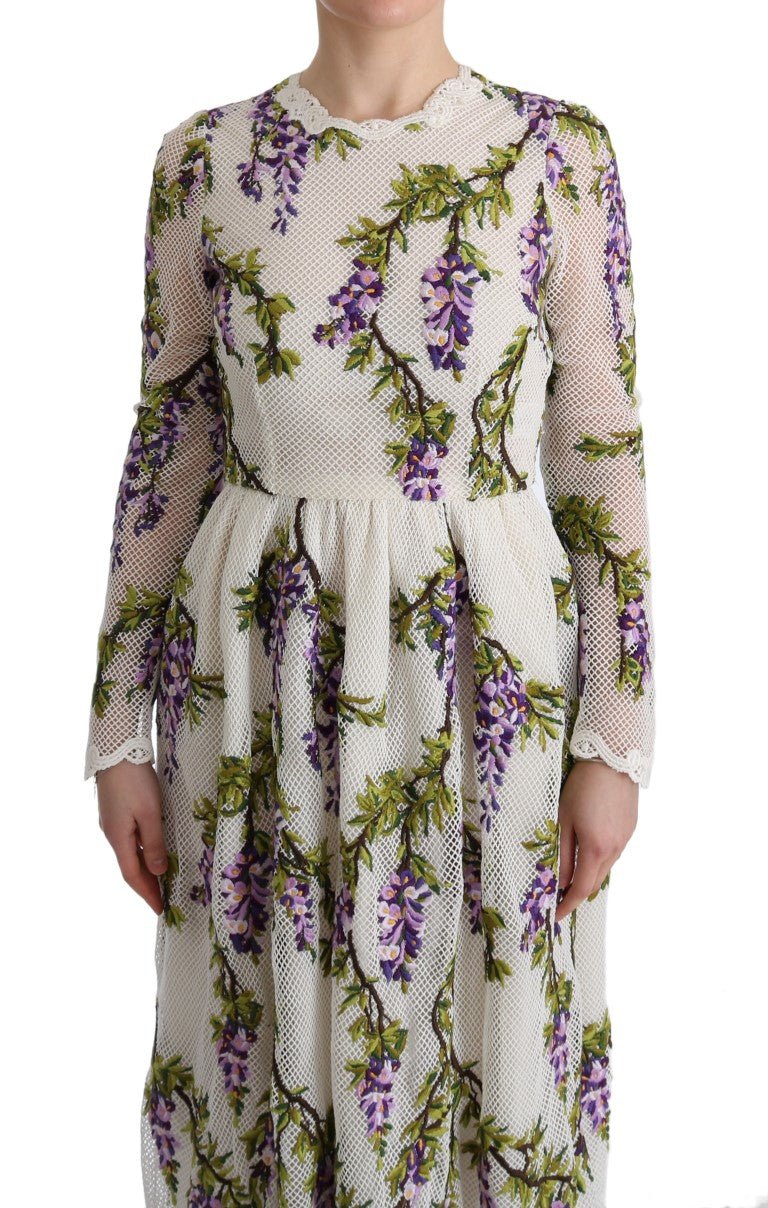 Dolce & Gabbana Elegant Maxi A - line Long Sleeve Dress - Sandy Store ByNet