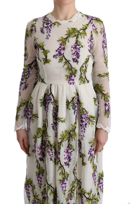 Dolce & Gabbana Elegant Maxi A - line Long Sleeve Dress - Sandy Store ByNet