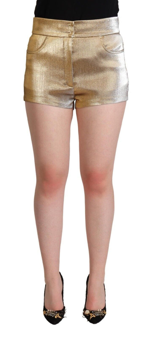 Dolce & Gabbana Elegant Metallic Gold Hot Pants - Sandy Store ByNet