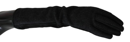 Dolce & Gabbana Elegant Mid - Length Wool Gloves in Black - Sandy Store ByNet